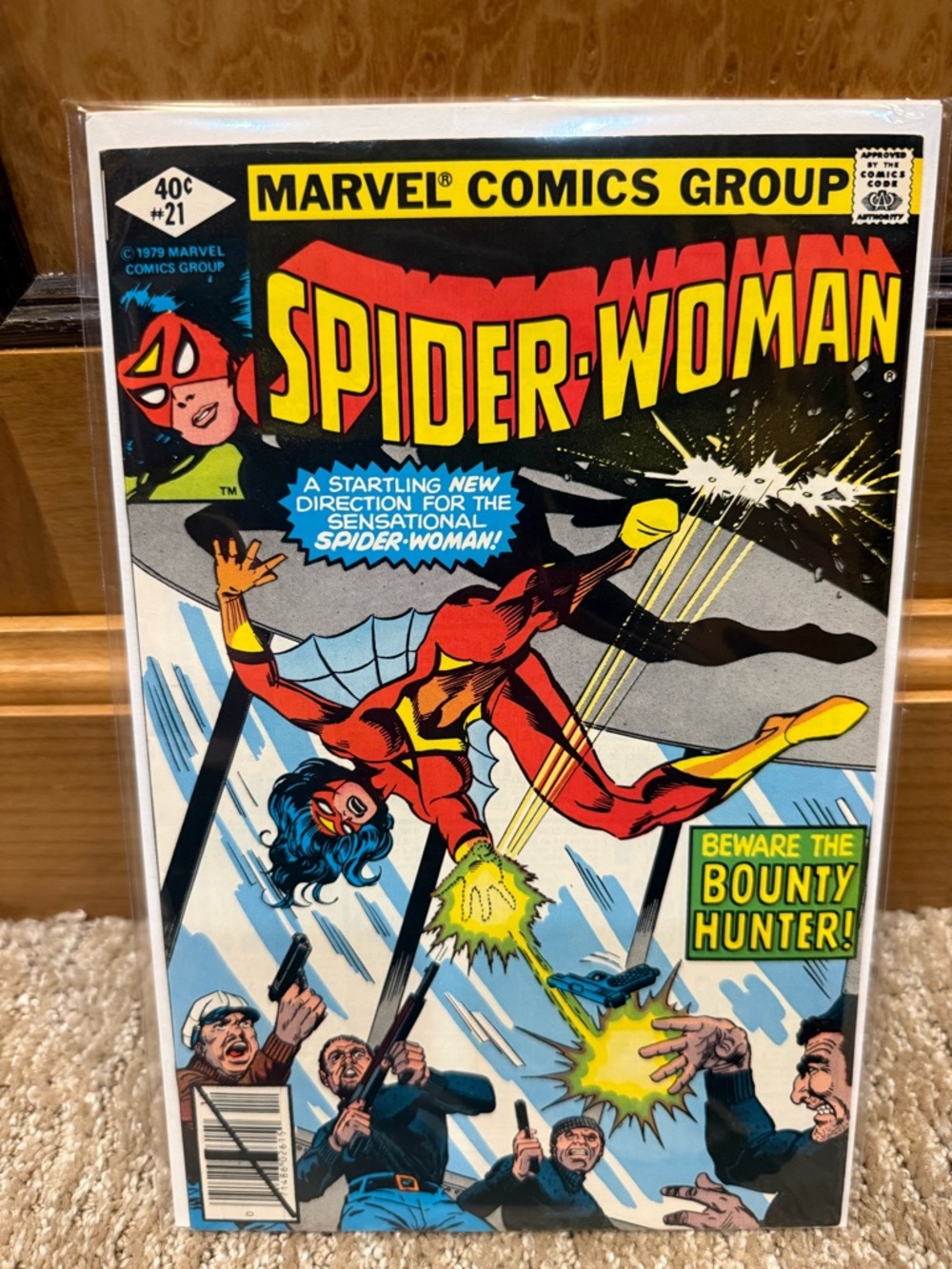 Marvel Spider-Woman Comic Cover - Red, Yellow, Blue